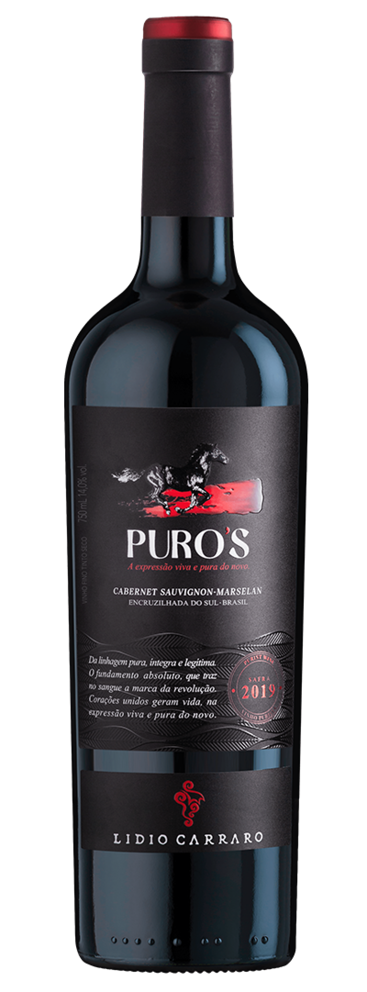 Vinho Lidio Carraro Puros Merlot & Cabernet Franc 2020 750mL